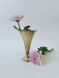 Image 2 of Vintage Brass Pedestal Vase