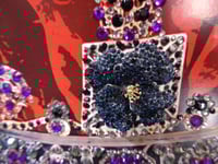 Image 15 of A3 Navy Peony rhinestone chocolate crown