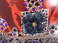 Image 17 of A3 Navy Peony rhinestone chocolate crown