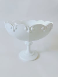 Image 1 of Vintage Footed Milk Glass Bowl