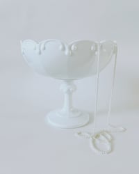 Image 2 of Vintage Footed Milk Glass Bowl