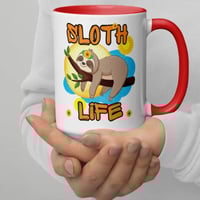 Image 3 of Living The Sloth Life Coffee Cup