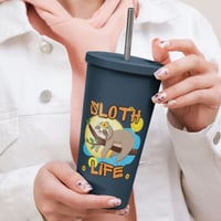 Image 5 of Living The Sloth Life Insulated Tumbler