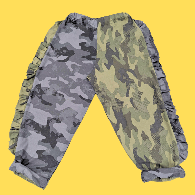 Image of Camouflage Frill Trousers