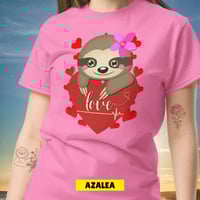 Image 2 of Heart Sloth Girl Unisex Shirt
