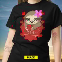 Image 3 of Heart Sloth Girl Unisex Shirt