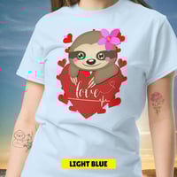 Image 4 of Heart Sloth Girl Unisex Shirt