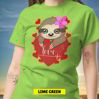Image 6 of Heart Sloth Girl Unisex Shirt
