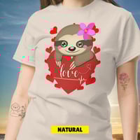 Image 8 of Heart Sloth Girl Unisex Shirt