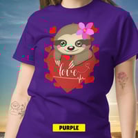 Image 9 of Heart Sloth Girl Unisex Shirt