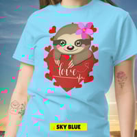 Image 11 of Heart Sloth Girl Unisex Shirt
