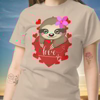 Image 1 of Heart Sloth Girl Unisex Shirt