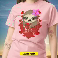 Image 5 of Heart Sloth Girl Unisex Shirt