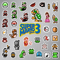 Image 1 of Super Mario Bros. 3 Magnet Set (35 Pieces)