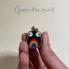 Pin's bois -Graine d'arc en ciel-