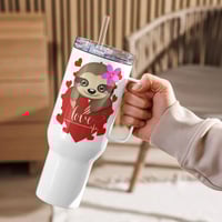 Image 1 of Heart Sloth Girl Travel Mug