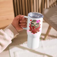 Image 4 of Heart Sloth Girl Travel Mug