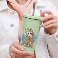 Image 4 of Shhh Coffee First Sloth Insulated Tumbler