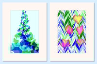 Inkblot Matted Prints - 12x18