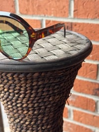 Image 2 of Tortoise frames w/green lenses