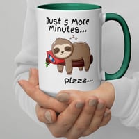 Image 3 of Just 5 More Minutes Sloth Coffee Cup