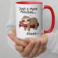 Image 4 of Just 5 More Minutes Sloth Coffee Cup