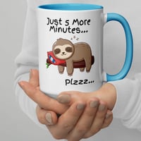 Image 2 of Just 5 More Minutes Sloth Coffee Cup