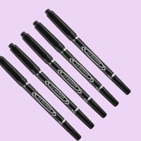 Image 1 of Twin Tip Permanent Marker Set — 2 Pack (Black)