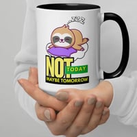 Image 3 of Not Today Maybe Tomorrow Sloth Coffee Mug