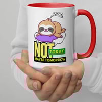 Image 1 of Not Today Maybe Tomorrow Sloth Coffee Mug
