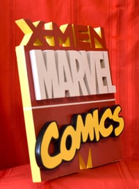 Image 2 of X-Men Logo – Marvel Comics 3D Hand Crafted Wooden Wall Hanging Artwork.