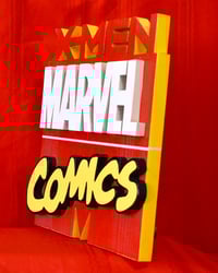 Image 3 of X-Men Logo – Marvel Comics 3D Hand Crafted Wooden Wall Hanging Artwork.