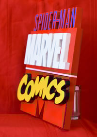 Image 2 of Spider-Man Logo – Marvel Comics 3D Hand Crafted Wooden Wall Hanging Artwork.