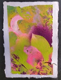 Sean Worrall - "Spring (No.1)" - Acrylic on A6 handmade 150gms cotton rag paper
