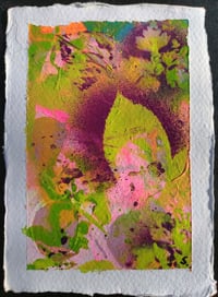 Sean Worrall - "Spring (No.2)" - Acrylic, A6 handmade 150gms cotton rag paper - April 2025