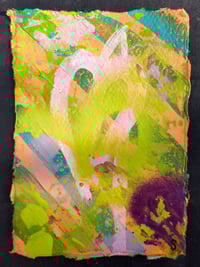 Sean Worrall - "Spring (No.5)" - Acrylic on A6 handmade 150gms cotton rag paper - April 2025
