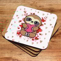 Sloth Lover Cork-back coaster