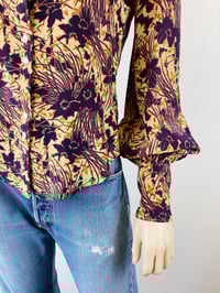Image 3 of Vintage 1970s Jeff Banks Floral Print Balloon Sleeve Blouse