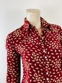 Image 2 of Vintage 1970s Jeff Banks Balloon Sleeve Blouse