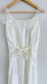 Image 1 of Vintage Ivory Satin Dress Size M