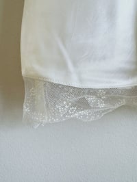 Image 5 of Vintage Ivory Satin Dress Size M