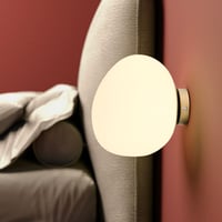 Image 3 of Asymmetrical Egg Shape Glass White Globe Wall Sconce