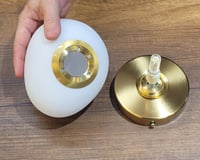 Image 5 of Asymmetrical Egg Shape Glass White Globe Wall Sconce