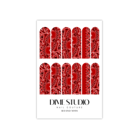 Image 3 of CLASSIC  RED BANDANA PAISLEY NAIL DECALS 