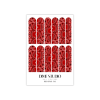 Image 6 of CLASSIC  RED BANDANA PAISLEY NAIL DECALS 