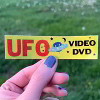Image 1 of ufo video holographic sticker 