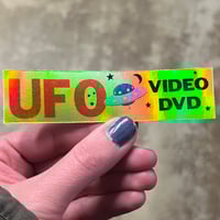 Image 2 of ufo video holographic sticker 