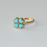 Image 2 of Turquoise Clover Ring