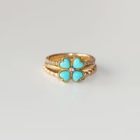 Image 5 of Turquoise Clover Ring