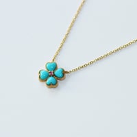 Image 2 of Turquoise Clover Necklace